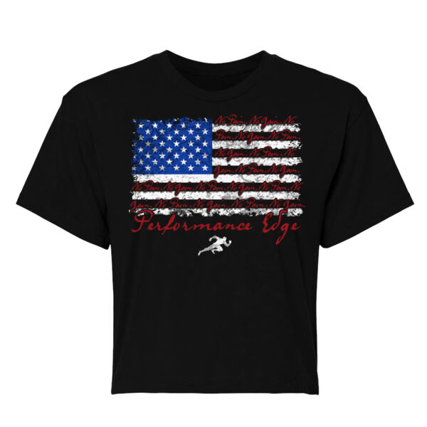PATRIOT PAIN & GAIN - WOMEN'S CROP T-SHIRT - $4ZHPVK$ Thumbnail