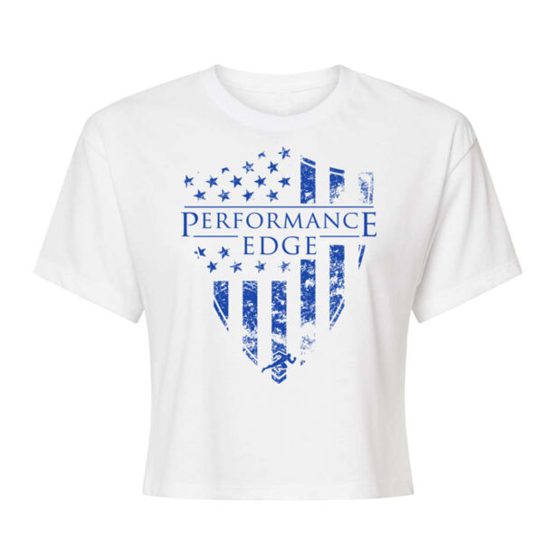 SHIELD FLAG - WOMEN'S CROP T-SHIRT - $DV75QR$ Thumbnail